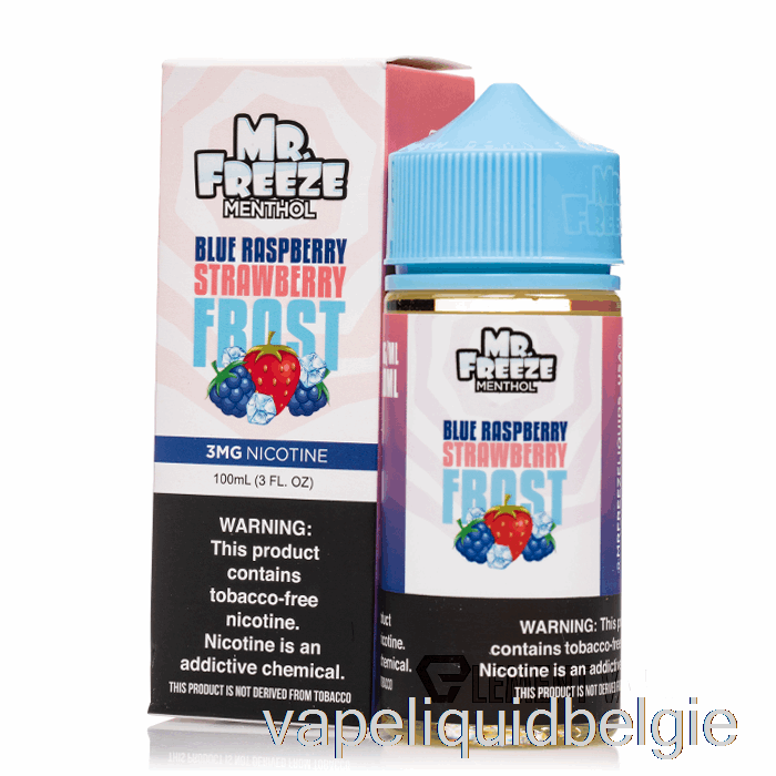 Vape-vloeistof Blue Razz Strawberry Frost - Mr Freeze - 100 Ml 0 Mg